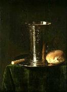 Still life with a silver beaker